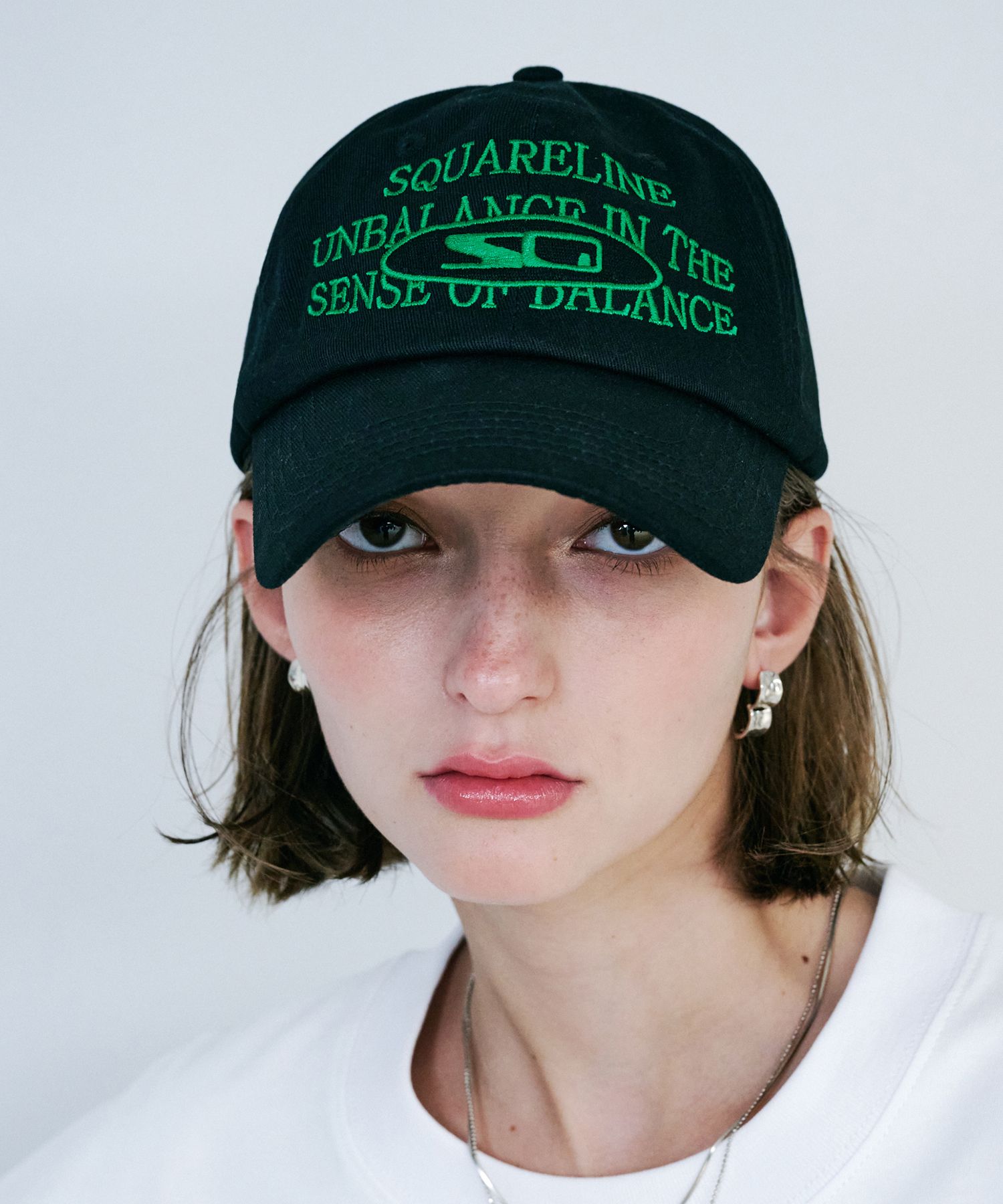 キャップ Squareline SQ Letter & Unbalance Ball Cap (7 COLOR) 61qa1-foDyL.jpg