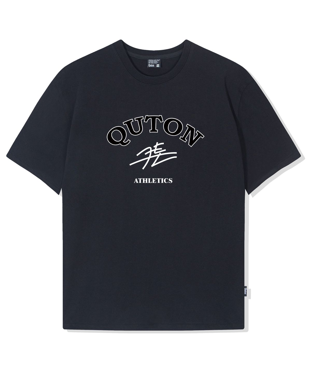 쿠톤(QUTON) ATHLETICS 오버핏 헤비 반팔티셔츠_블랙