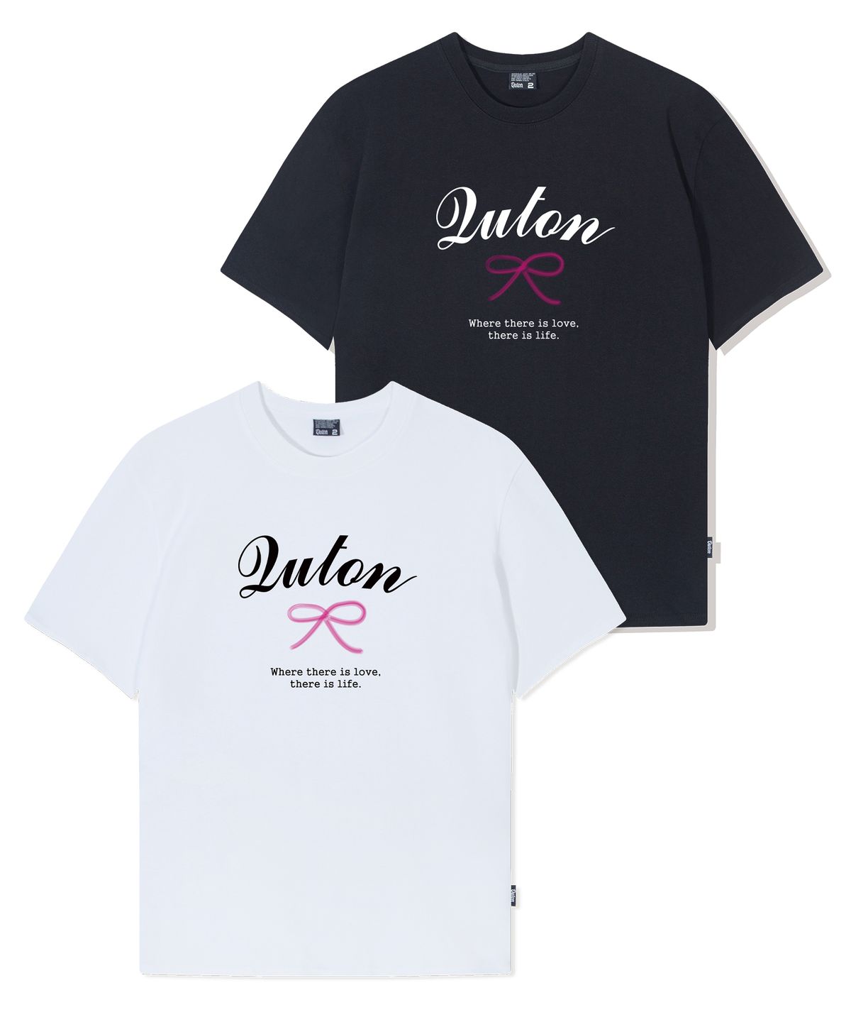 쿠톤(QUTON) 러블리 블러 오버핏 헤비 반팔티셔츠