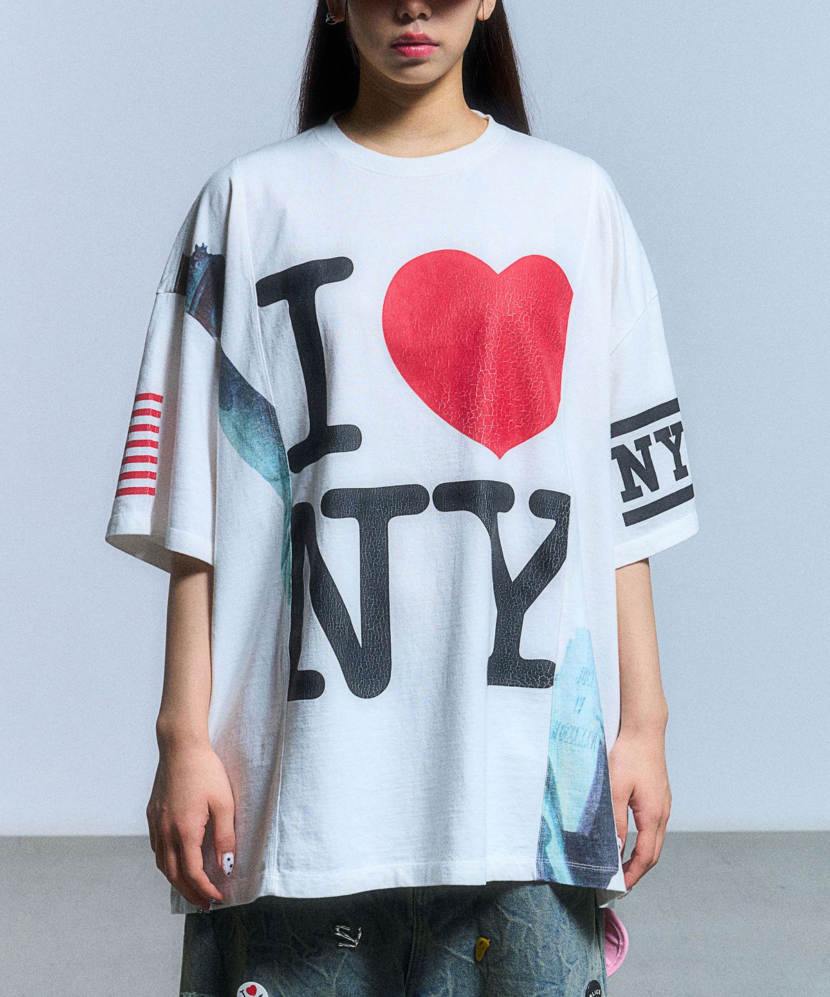 스키즘 인듀싱(SCHISM INDUCING) FAKE REWORKED T SHIRT_IVORY