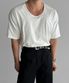 코튼 유넥 티셔츠 [아이보리]
