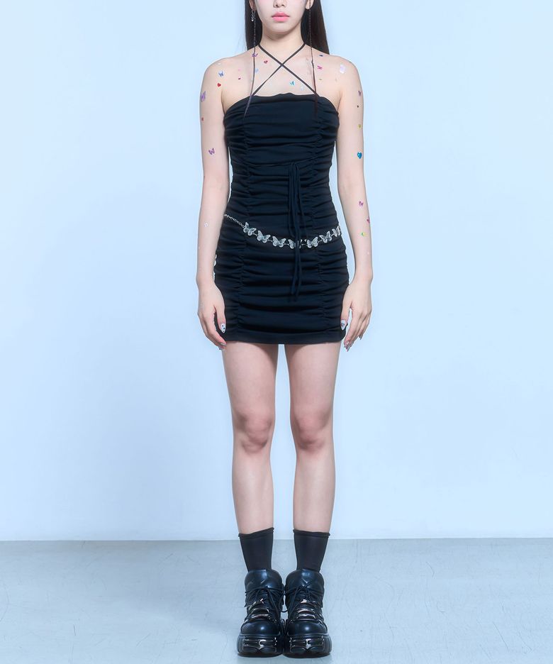 MUMMY MINI DRESS_BLACK