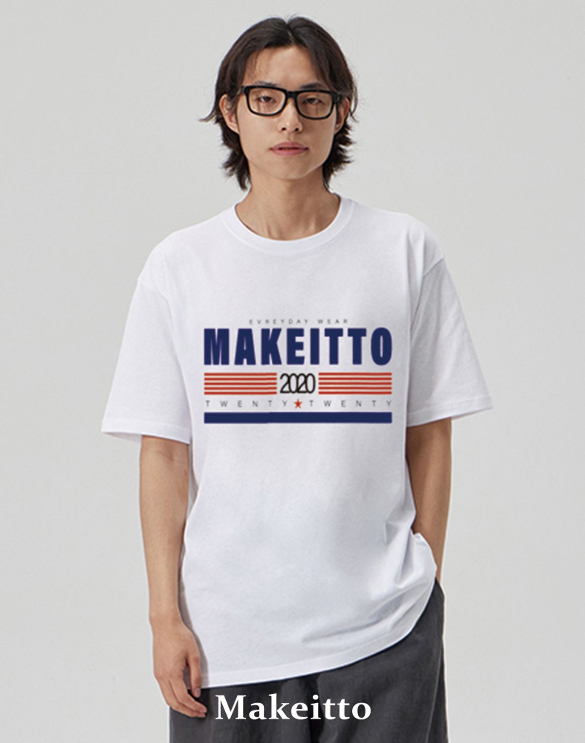 메이킷투(MAKEITTO) [TWENTY TWENTY] CREW NECK TEE_WHITE