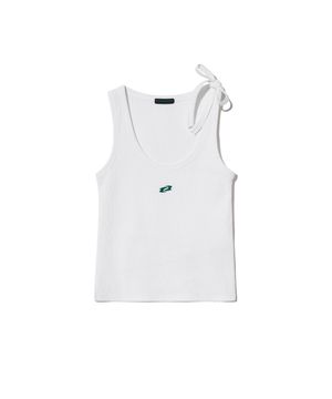 Women ribbon sleeveless [White]