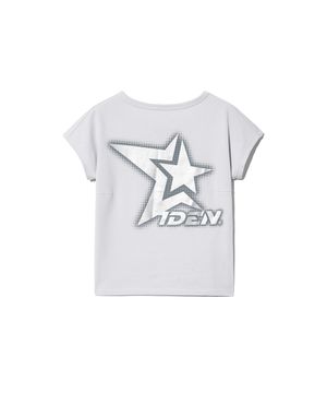 Women shooting star half sleeve [light grey]