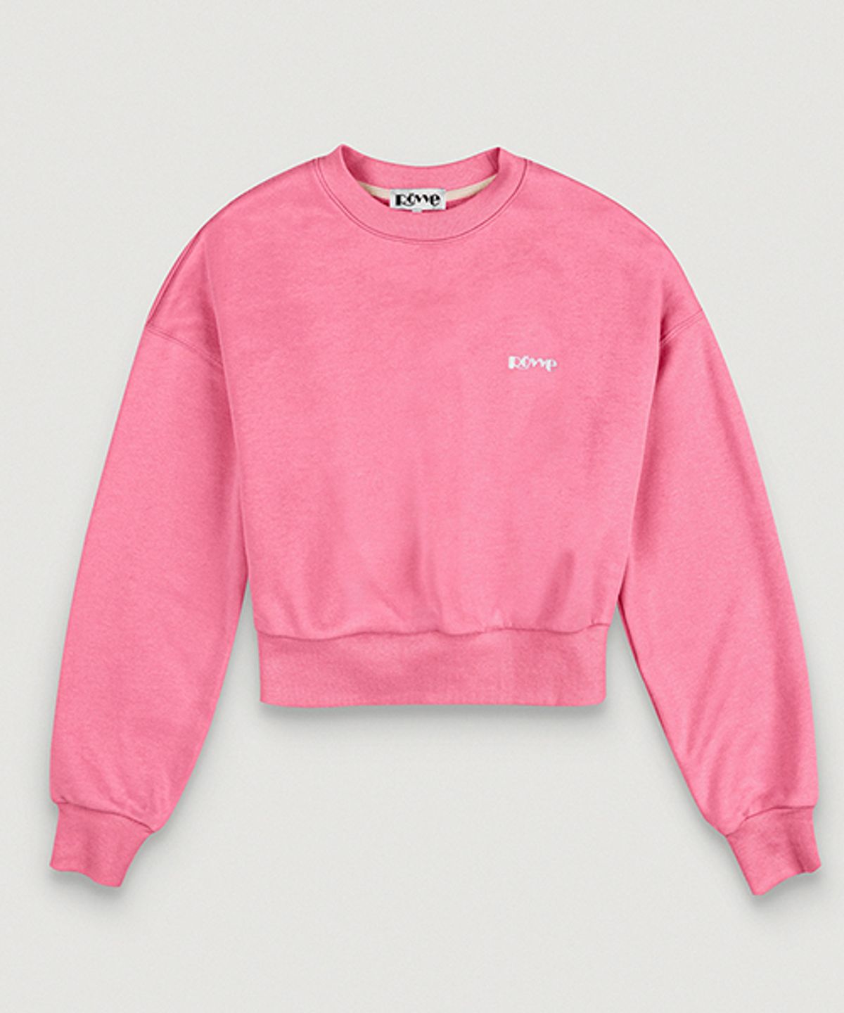 뢰브(ROVVE) Cropped Sweat Shirt (Pink)