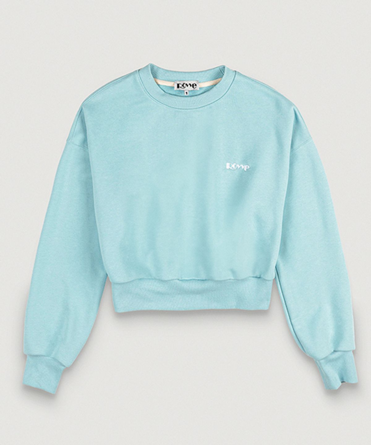 뢰브(ROVVE) Cropped Sweat Shirt (Light Blue)
