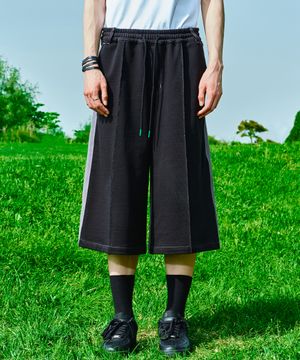Reversal denim half pants [dusk]
