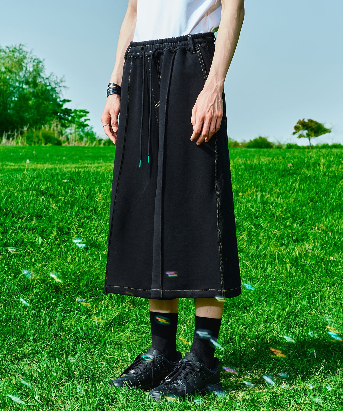 더 아이덴티티 프로젝트(THE IDENTITY PROJECT) Reversal denim half pants [black]