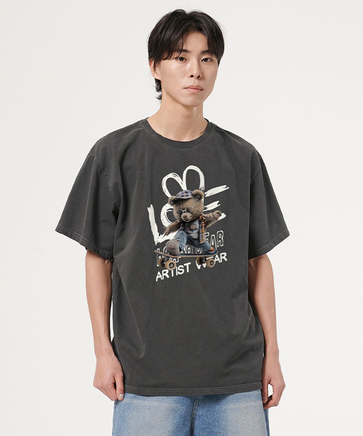 아티스트웨어(ARTISTWEAR) [ATW] 보드베어 피그먼트 반팔티_GB
