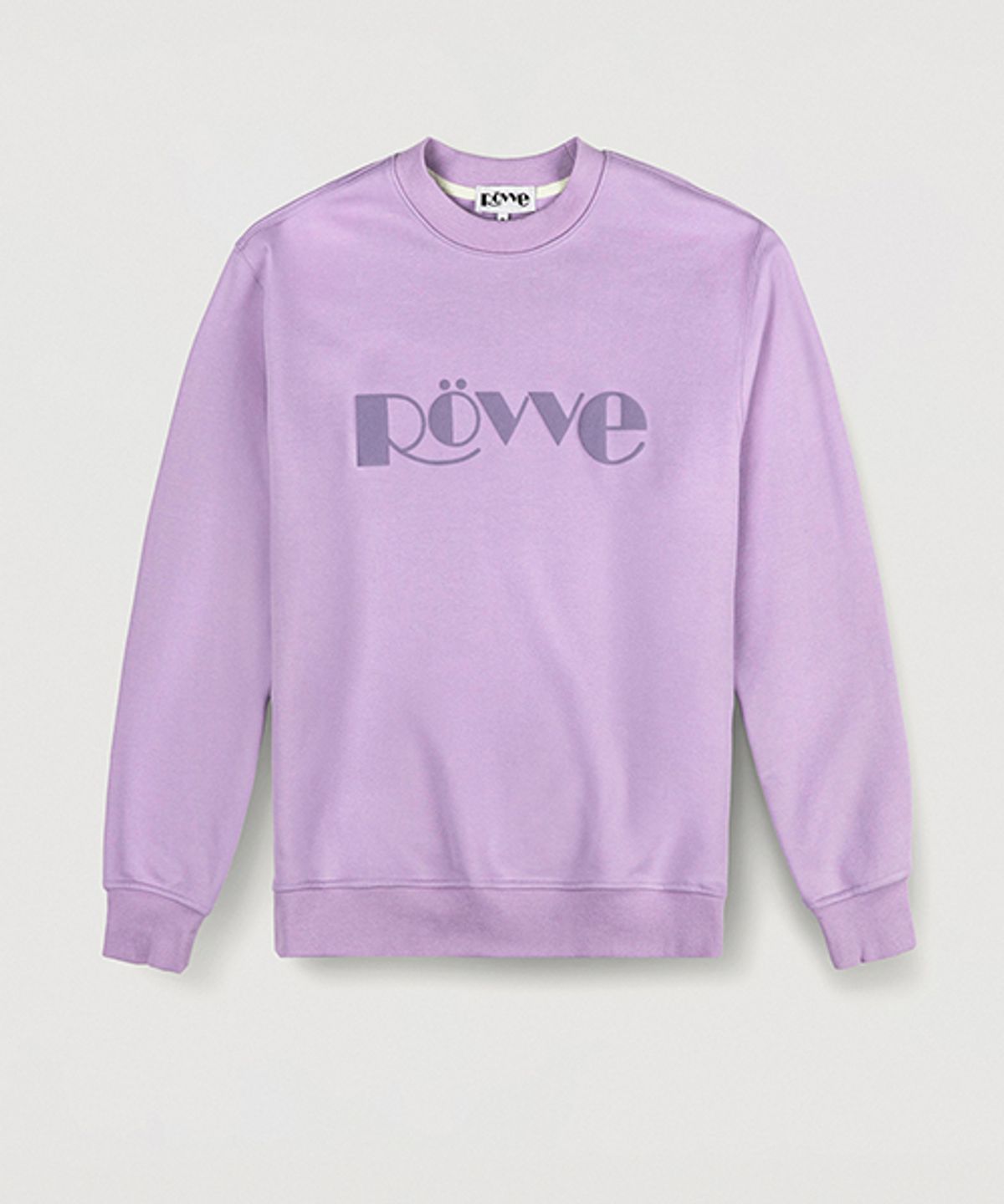 뢰브(ROVVE) Signature Embo Sweat Shirt (Purple)