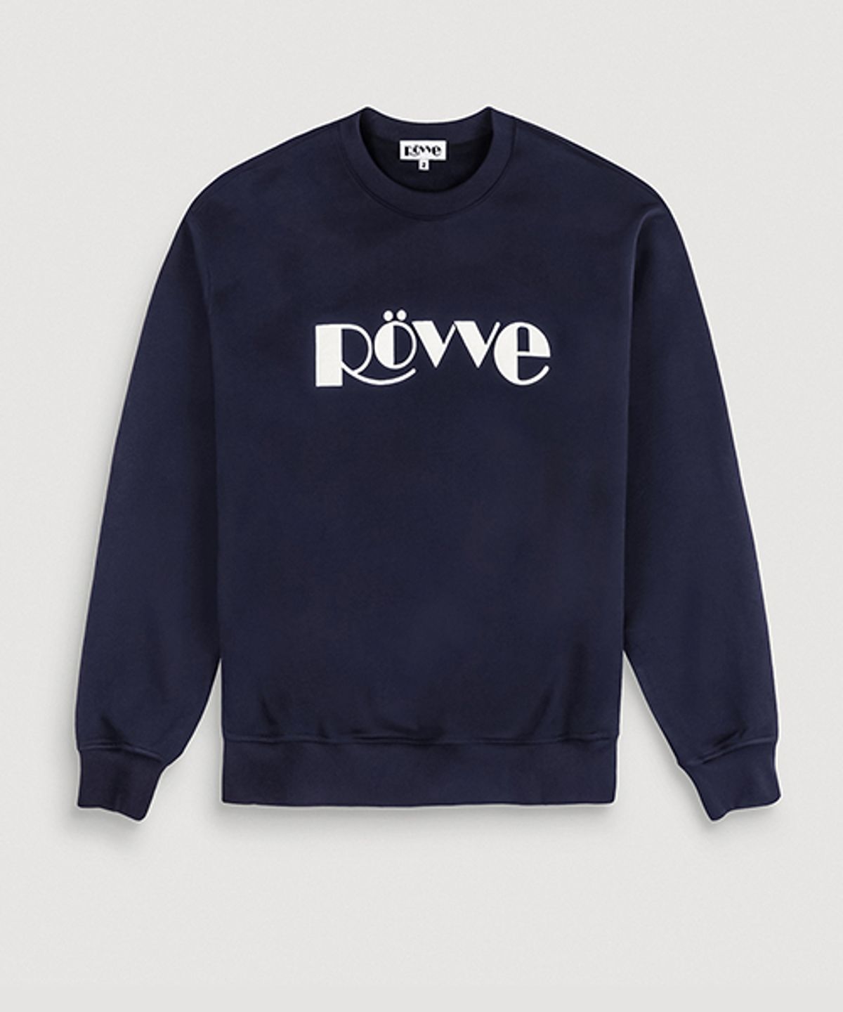 뢰브(ROVVE) Signature Embo Sweat Shirt (Navy)