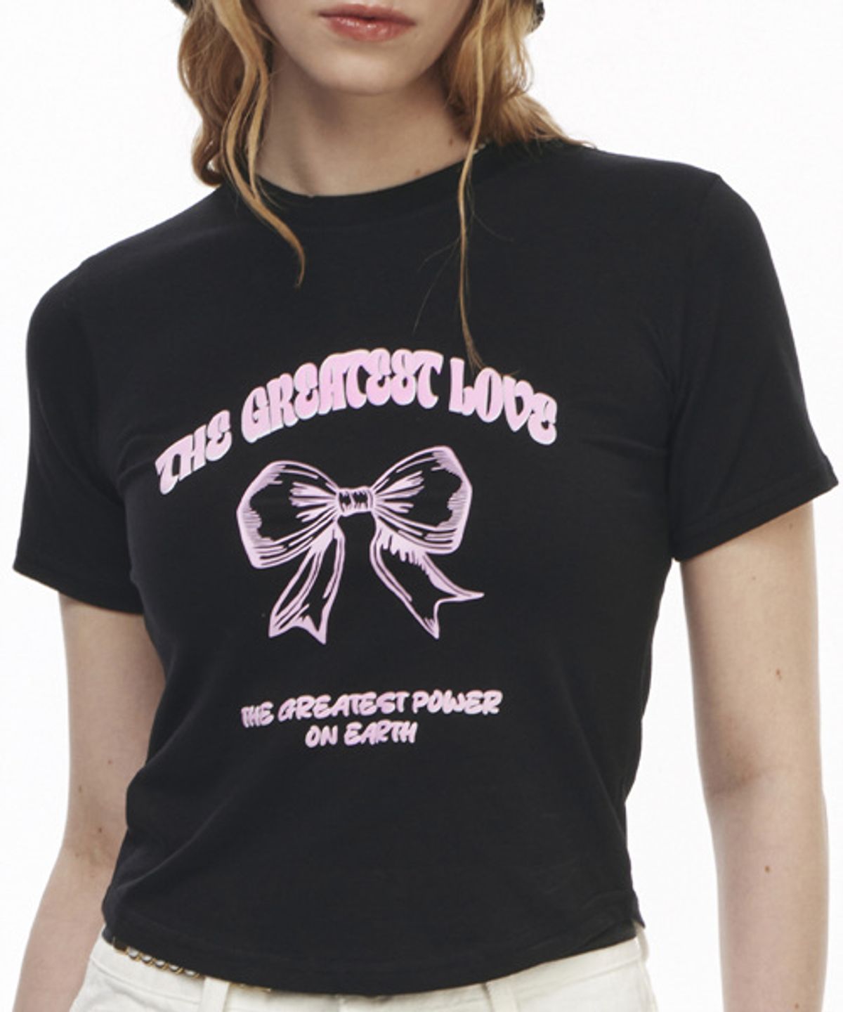 그레이티스트(THE GREATEST) Ribbon Tee Black