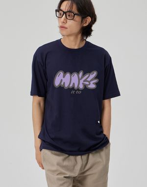 [MAKE] CREW NECK TEE_NAVY
