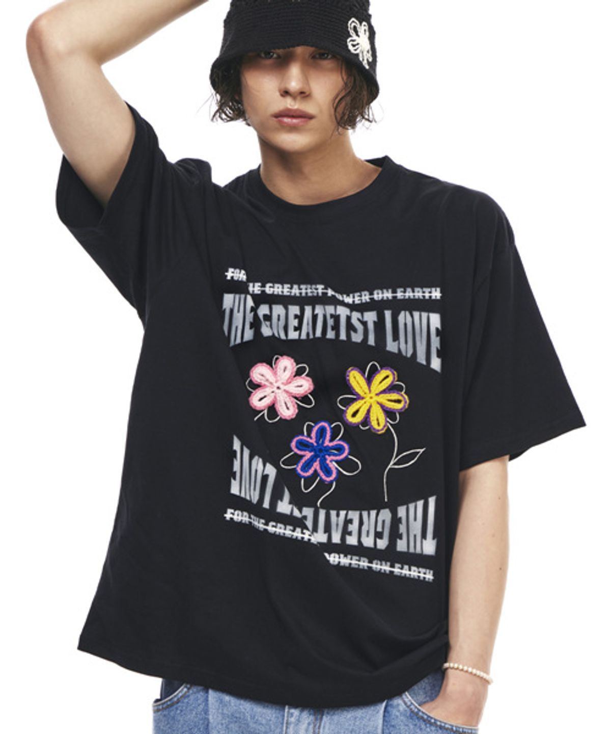 그레이티스트(THE GREATEST) Flower Patch Tee Black