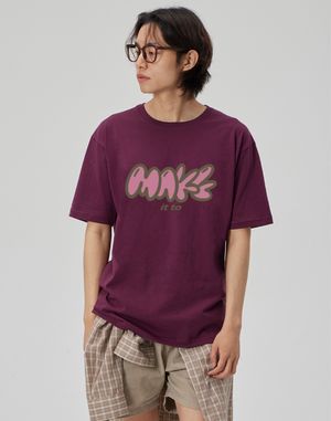 [MAKE] CREW NECK TEE_WINE