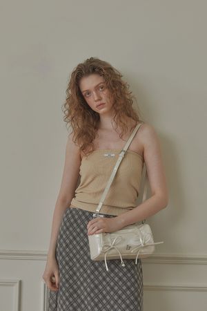 SHIRRING RIBBON BAG_IVORY