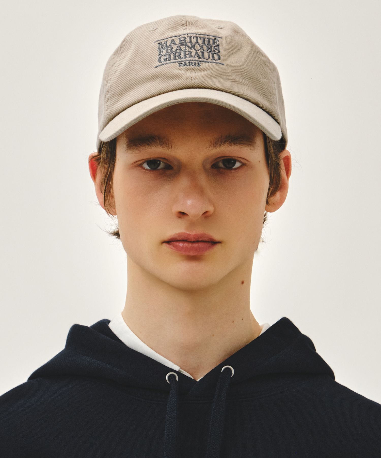 MUSINSA | MARITHÉ SMALL CLASSIC LOGO CAP dark beige