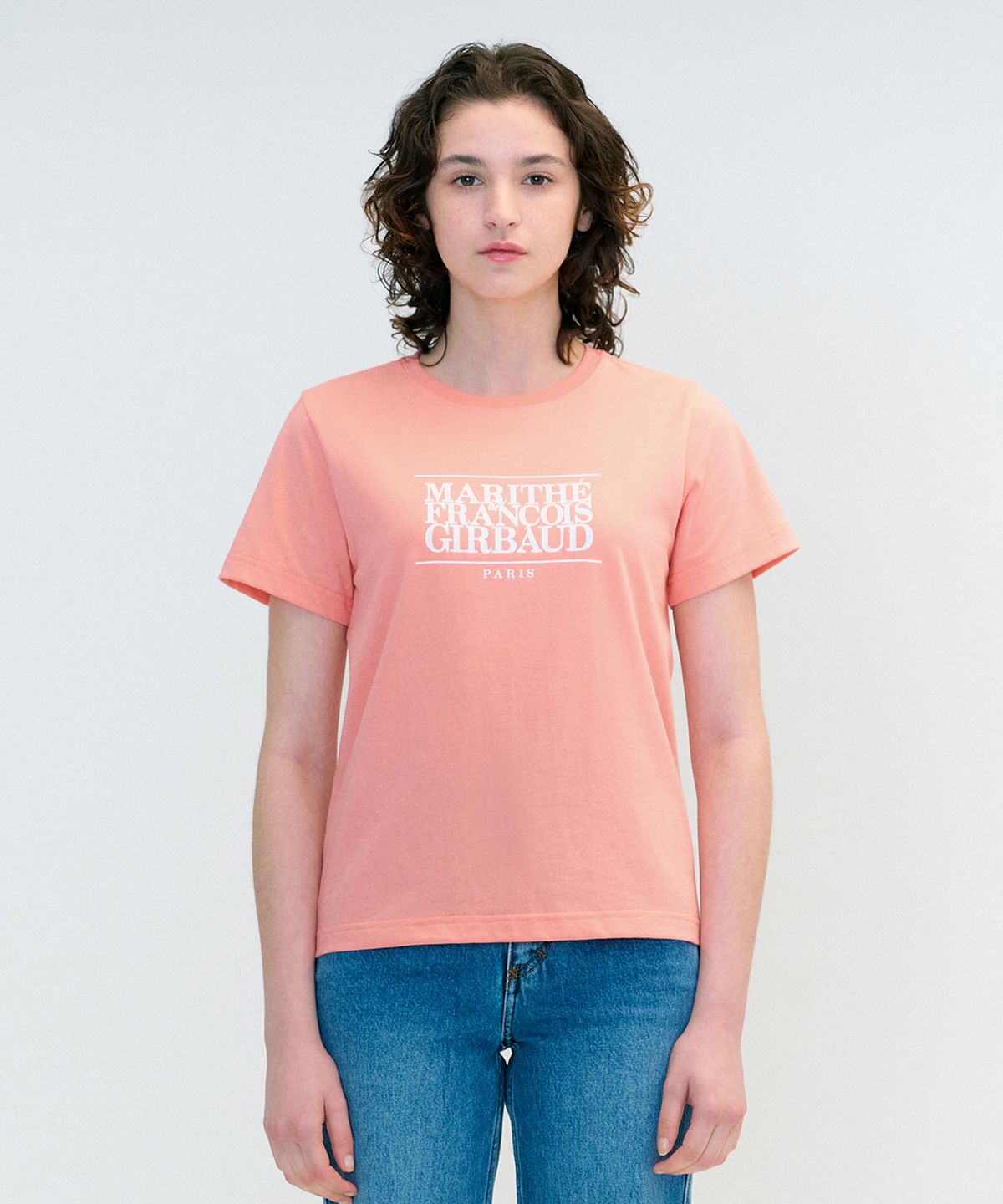 마리떼 프랑소와 저버(MARITHÉ + FRANҪOIS GIRBAUD) W CLASSIC LOGO TEE coral pink