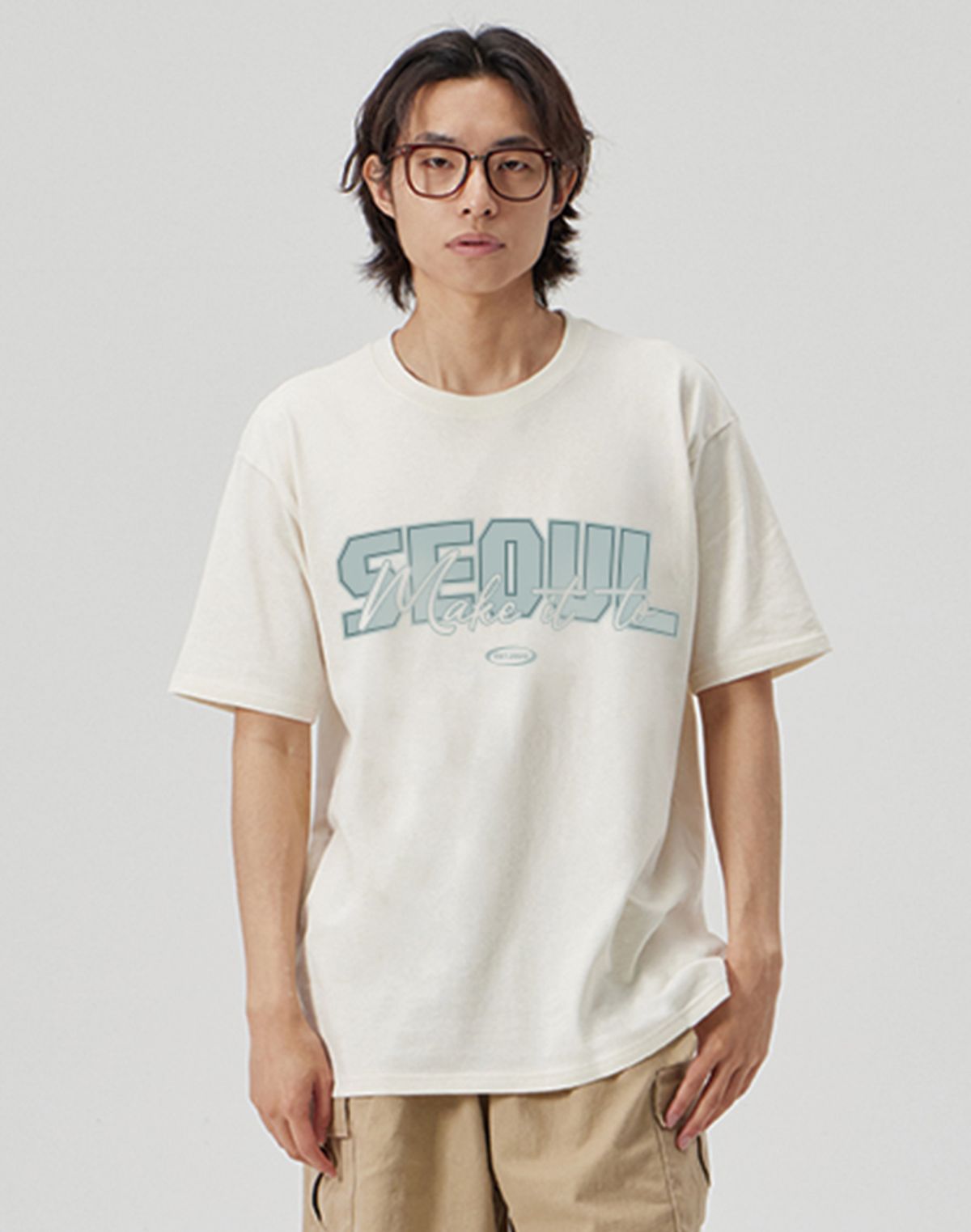 메이킷투(MAKEITTO) [SEOUL] CREW NECK TEE_CREAM