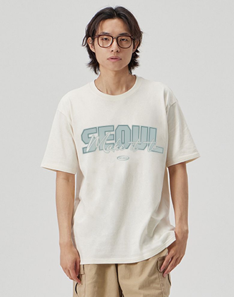 [SEOUL] CREW NECK TEE_CREAM