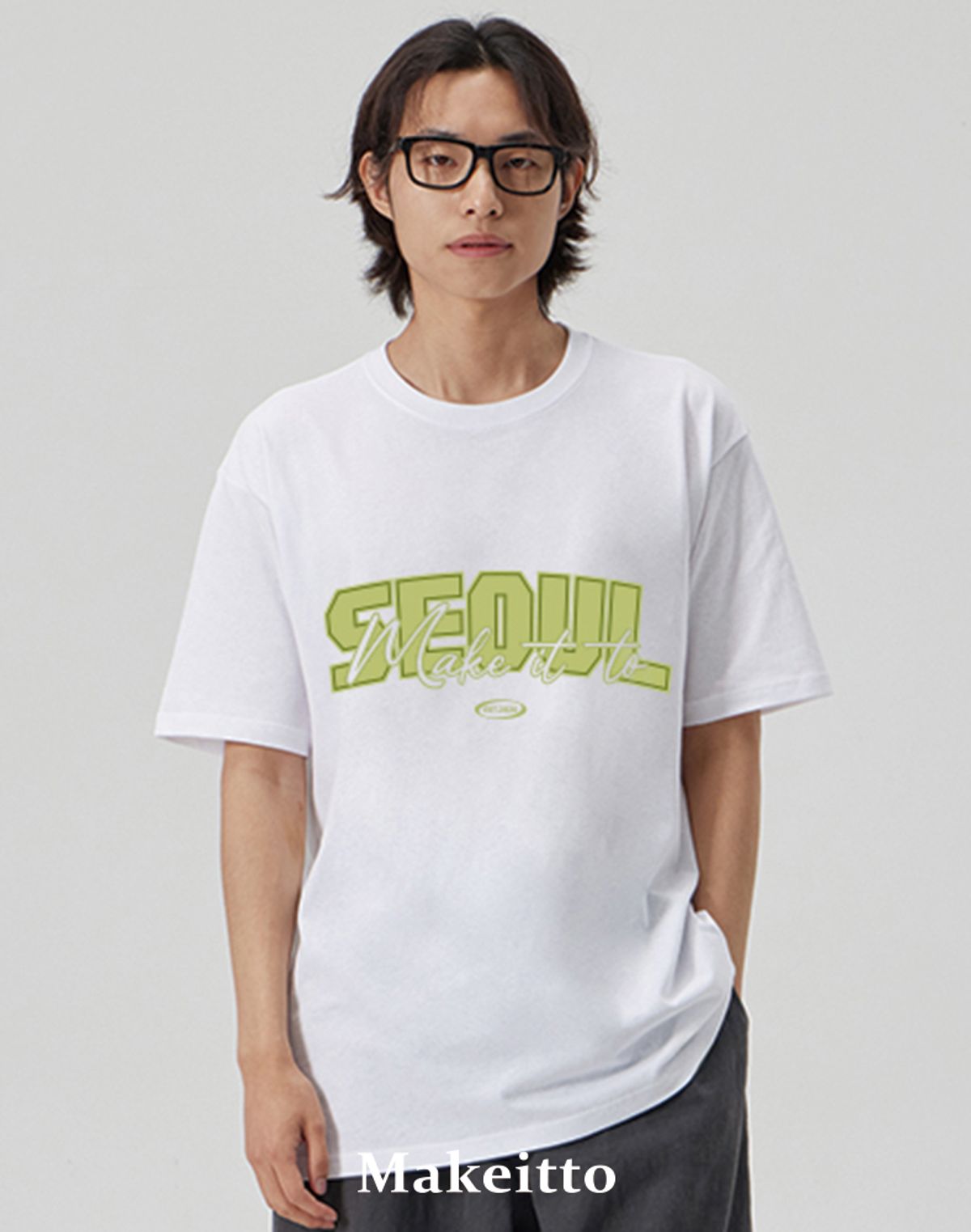 메이킷투(MAKEITTO) [SEOUL] CREW NECK TEE_WHITE