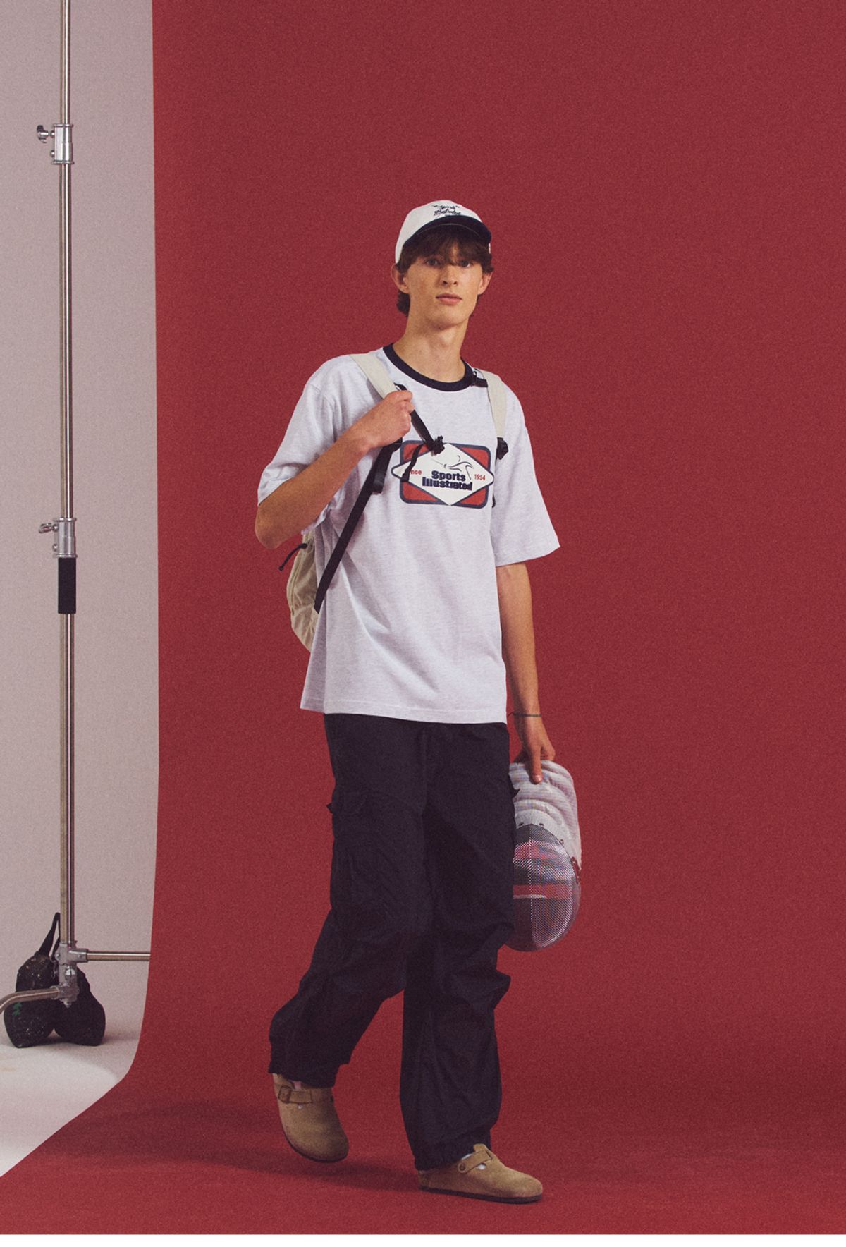 스포츠 일러스트레이티드(SPORTS ILLUSTRATED) FENCING LOGO HALF SLEEVE (MELANGE GREY)