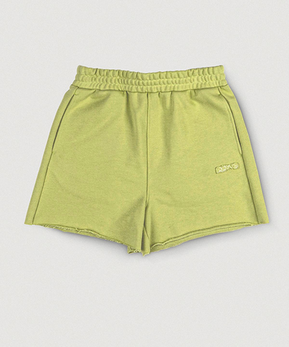 뢰브(ROVVE) Cut Off Logo Shorts (Light Green)
