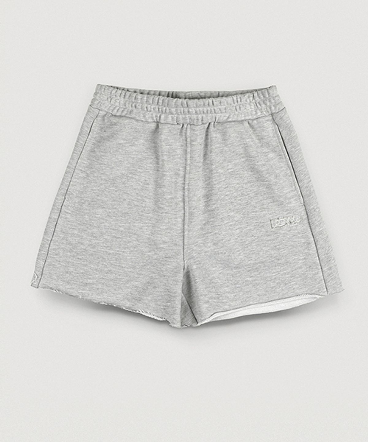 뢰브(ROVVE) Cut Off Logo Shorts (Gray)