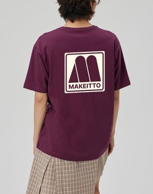 [SQUARE LOGO] CREW NECK TEE_WINE