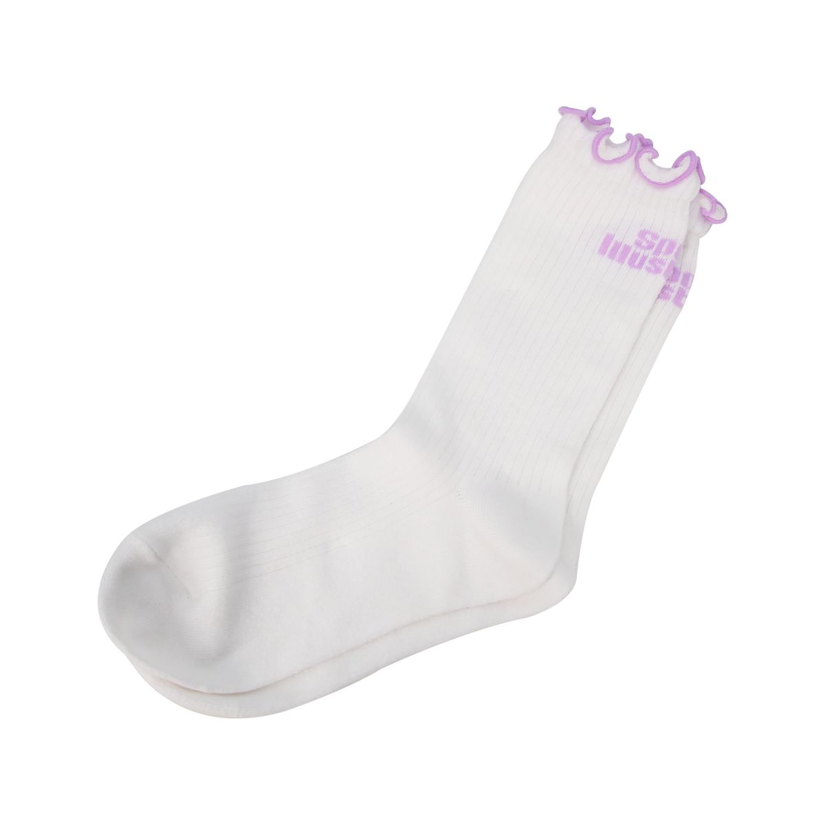 스포츠 일러스트레이티드(SPORTS ILLUSTRATED) TENNIS STACKED LOGO LACE SOCKS (WHITE)