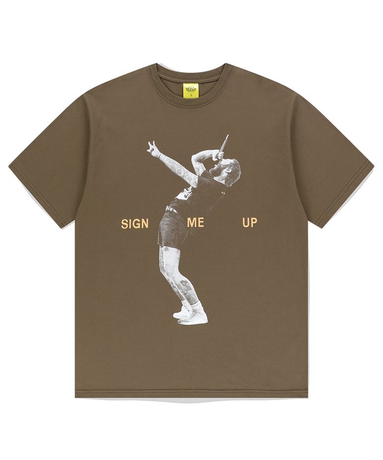 SIGN ME UP TEE BROWN(MG2EMMT521D)