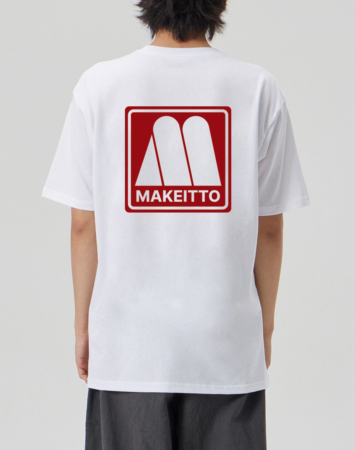 메이킷투(MAKEITTO) [SQUARE LOGO] CREW NECK TEE_WHITE