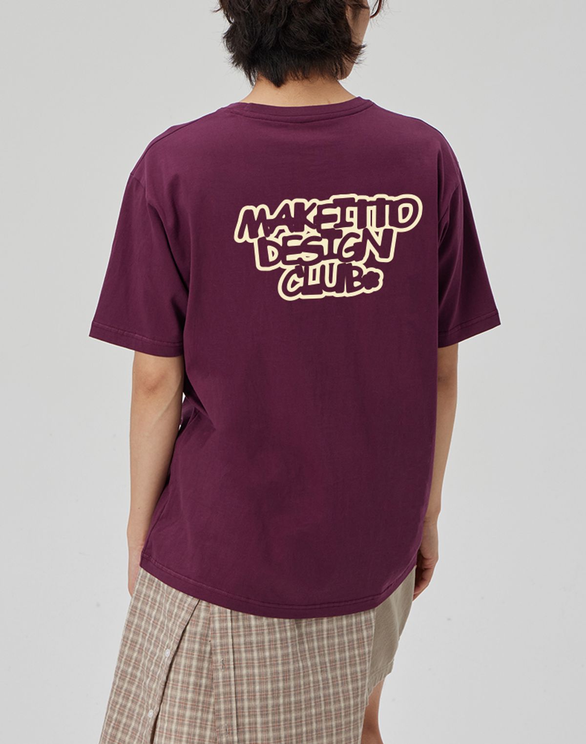 메이킷투(MAKEITTO) [DESIGN CLUB] CREW NECK TEE_WINE