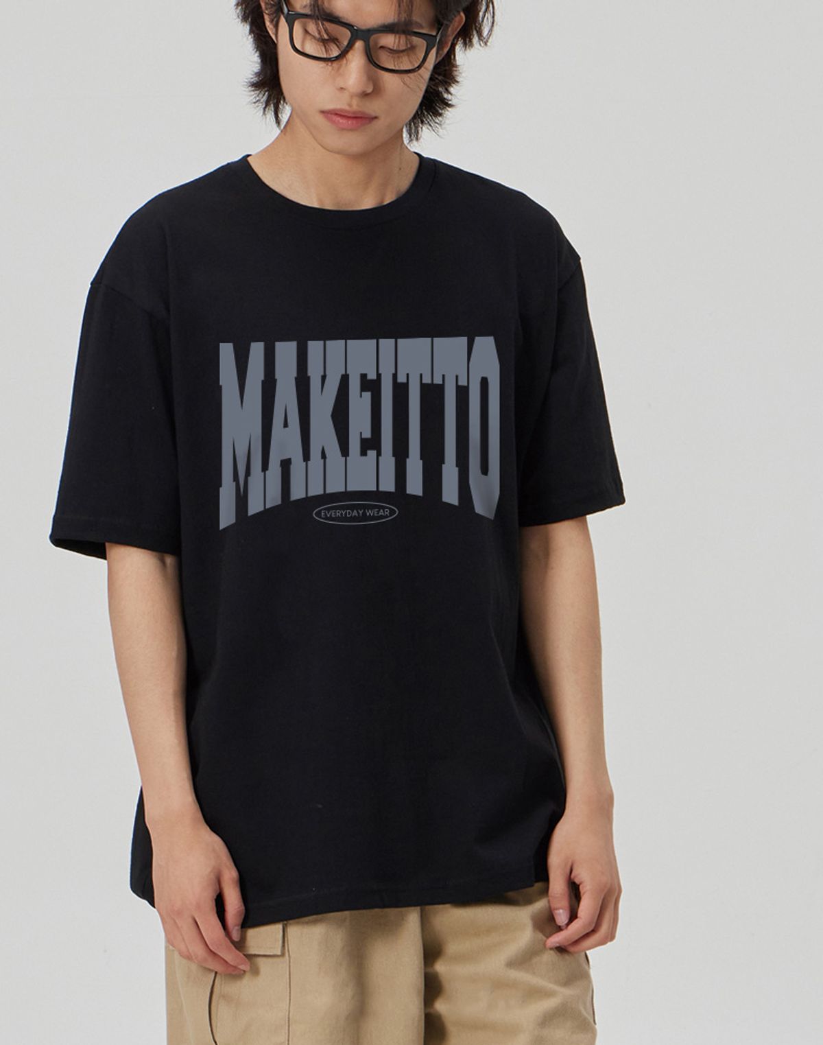 메이킷투(MAKEITTO) [NAME LOGO] CREW NECK TEE_BLACK