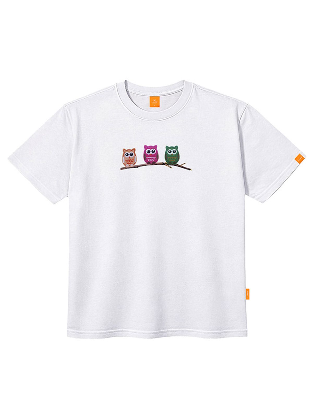 엘라모(LLAMO) 부엉이3종와펜 반팔티셔츠 남녀공용 빅사이즈 S~4XL