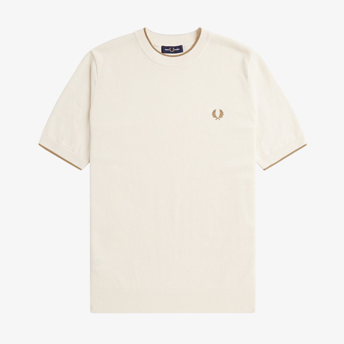 프레드페리(FRED PERRY) [Sharp] 텍스처 프론트 니트 티셔츠 (560) AFPM2417642-560