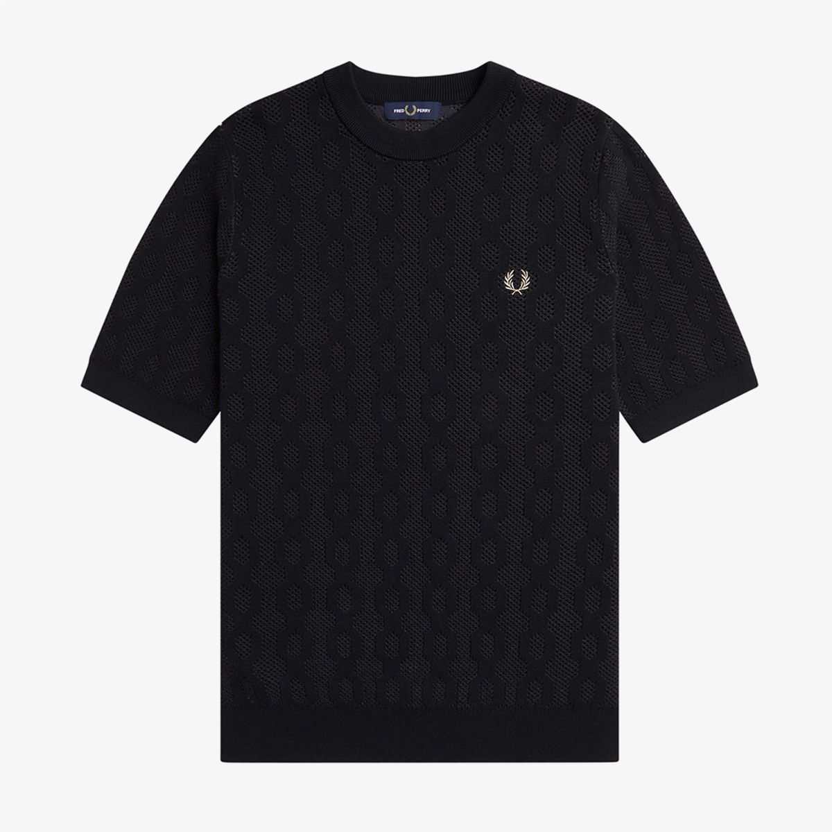 프레드페리(FRED PERRY) [Sharp] 오픈 니트 티셔츠 (102) AFPM2417622-102