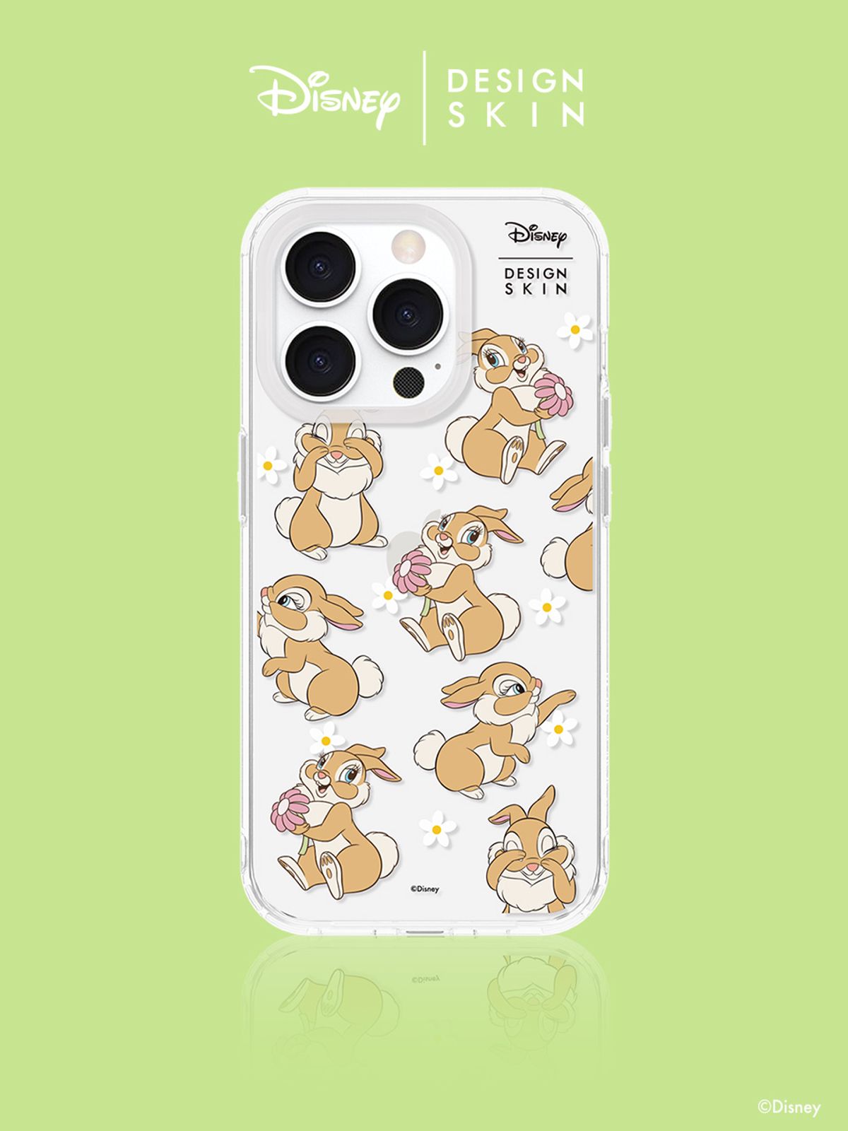디자인스킨(DESIGNSKIN) 디즈니 클리어 그래픽 케이스-미니플라워 미스버니