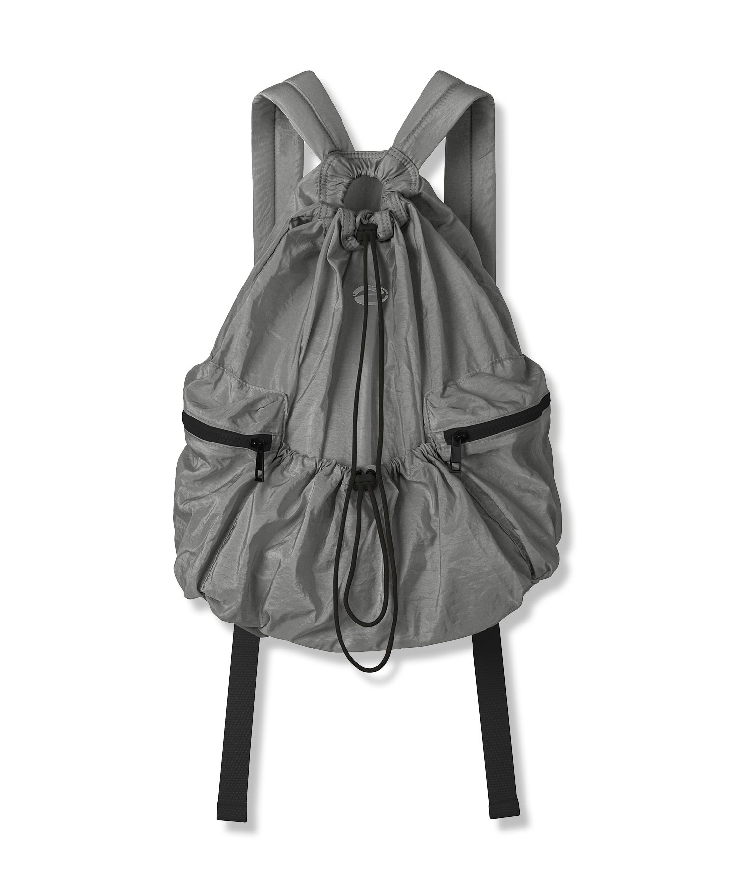 MUSINSA | ZENDUST Hugo String Pocket Backpack SILVER