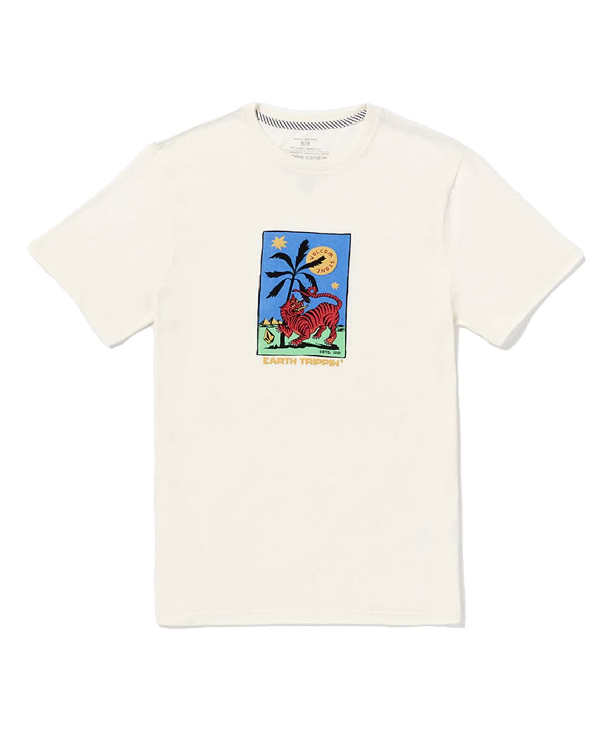 볼컴(VOLCOM) 타로 타이거 반팔 티셔츠(오프화이트)