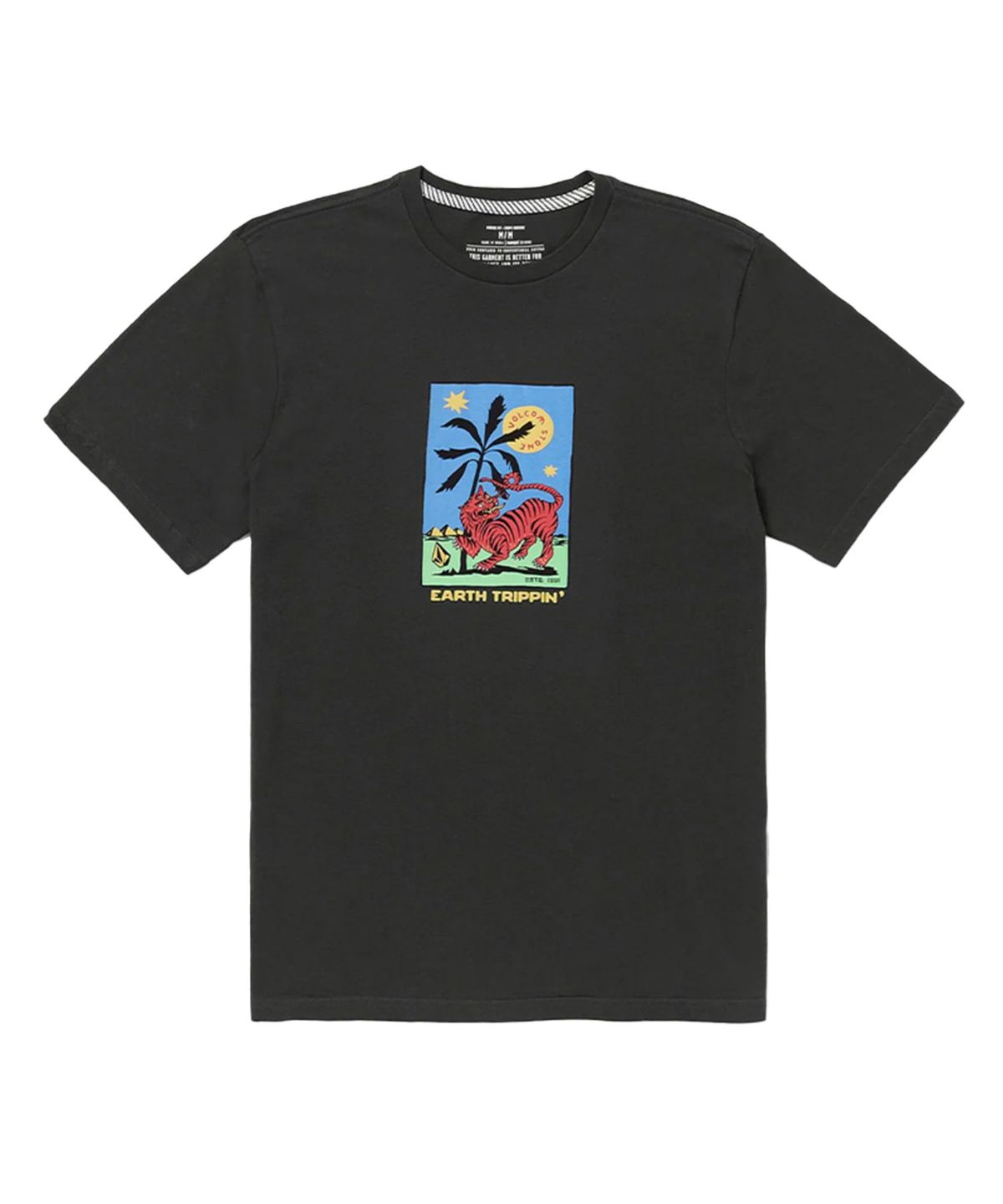 볼컴(VOLCOM) 타로 타이거 반팔 티셔츠(블랙)
