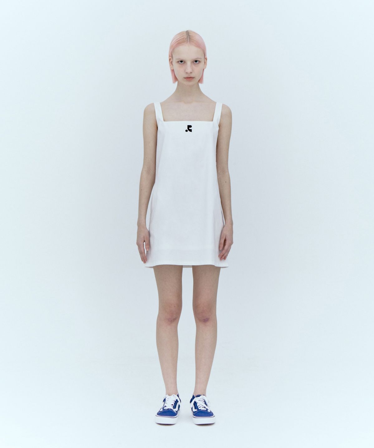 레스트앤레크레이션(REST&RECREATION) SQUARE NECK MINI DRESS_WHITE