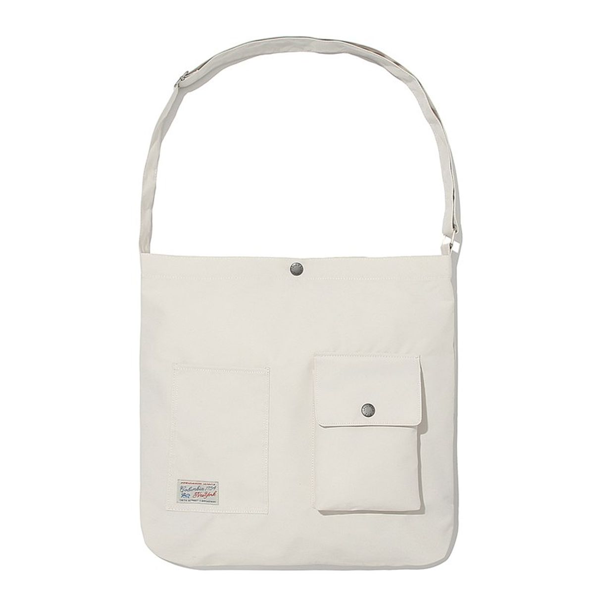 컬럼비아 유니버시티(COLUMBIA UNIVERSITY) SL-LABEL FRONT POCKET CROSS BAG 그레이지