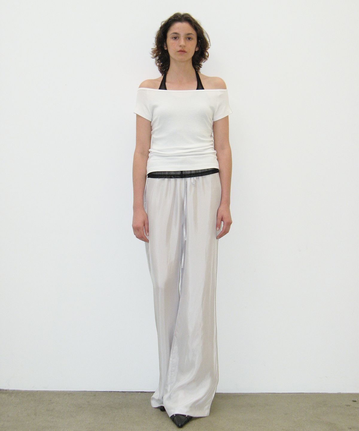 카셀(CACELE) LINE WIDE PANTS, PALE GRAY