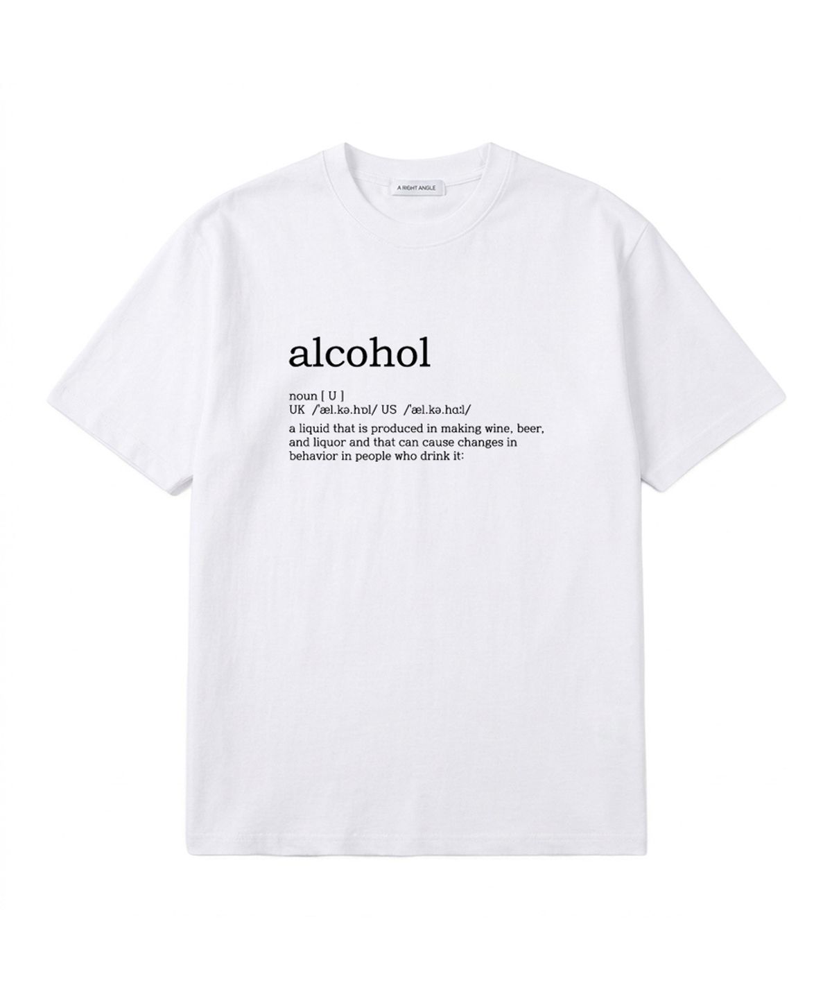 어라이트앵글(ARIGHTANGLE) ALCOHOL LOOSE TEE(2 color)