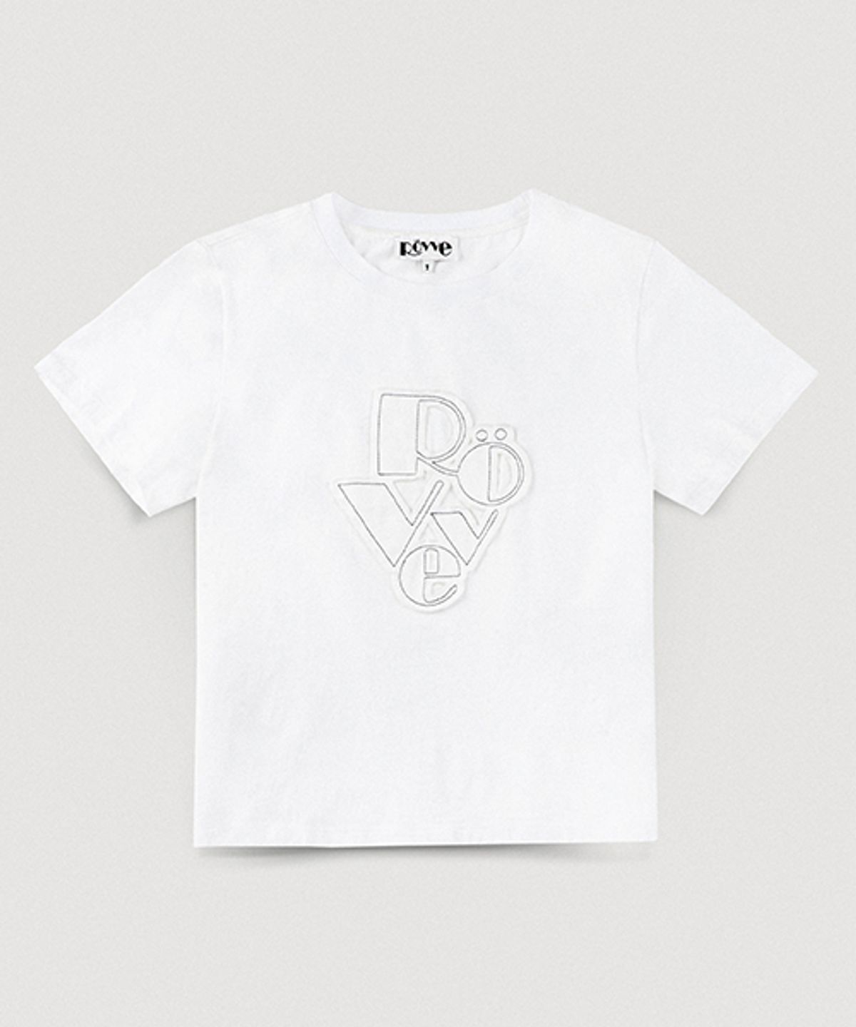 뢰브(ROVVE) Woman Cut Off T-shirt (White)
