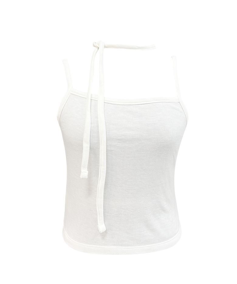 SLEEVELESS CROP TOP WHITE
