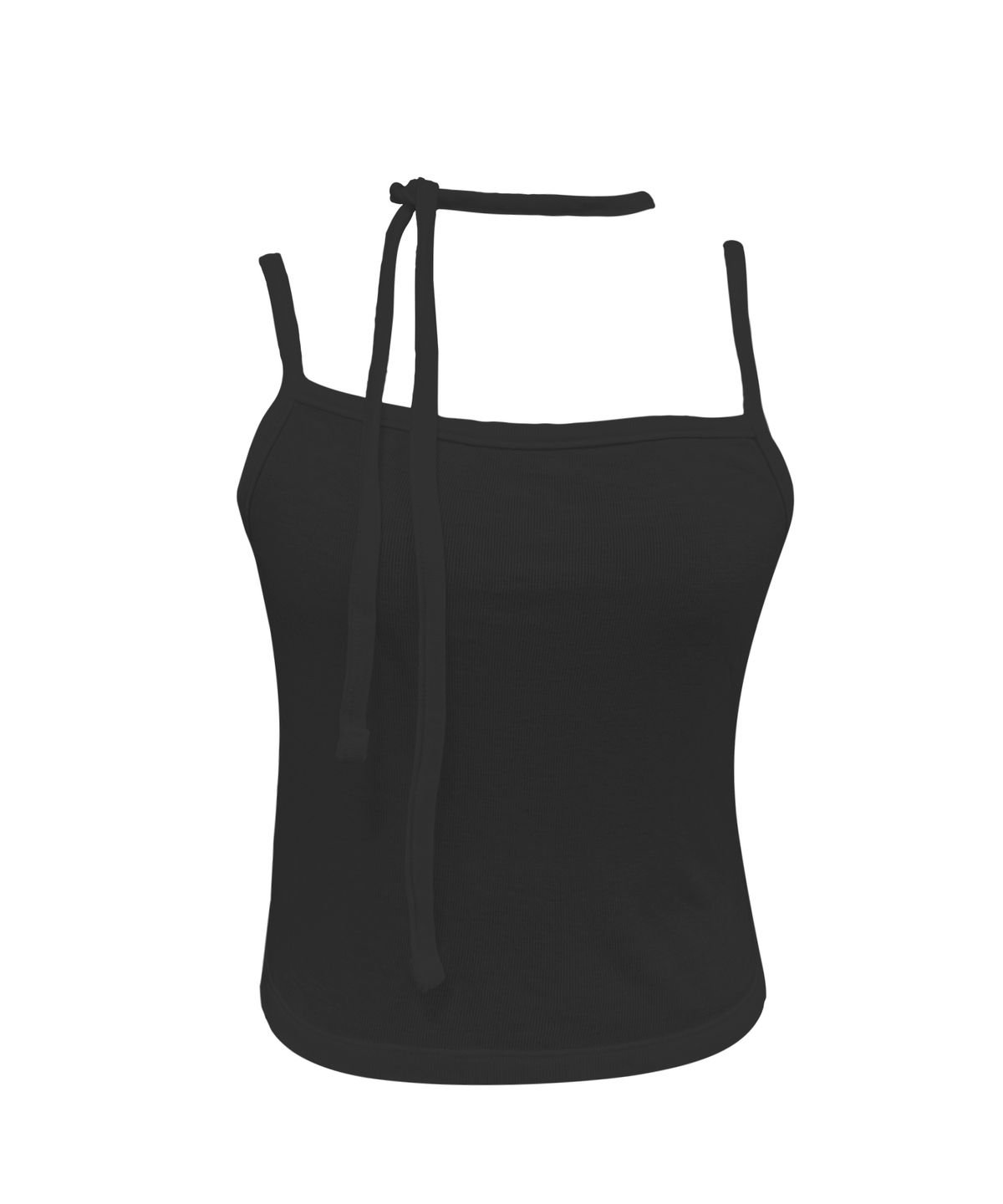 쎄쎄쎄(SETSETSET) SLEEVELESS CROP TOP CHARCOAL