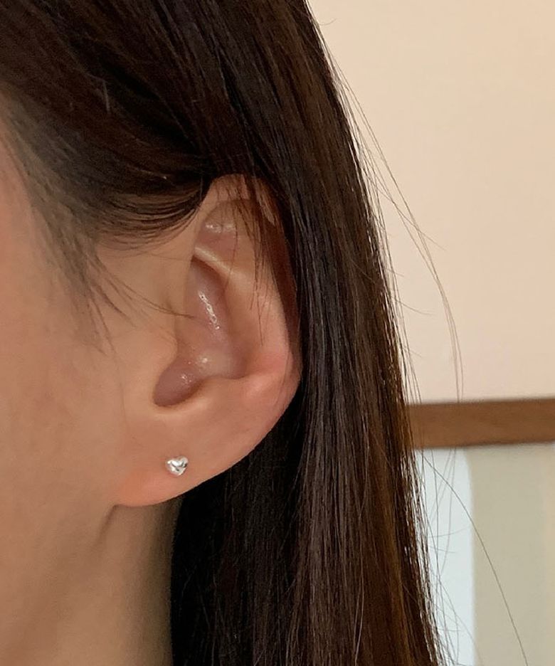 [BARADU 925] Volume miniheart piercing (single)